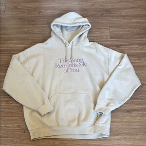 🟡SOLD🟡 Lonely Ghost Beige and Purple Size M Hoodie Sweater Pullover